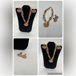 Multicolor Beaded Necklace and Earring Set